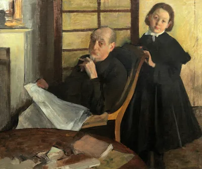 Henri Degas and His Niece Lucie Degas (The Artist's Uncle and Cousin) — Edgar Degas