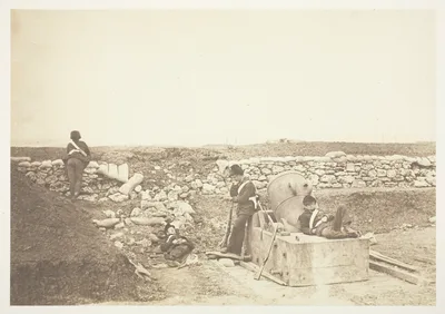 A Quiet Day in the Mortar Battery — Roger Fenton