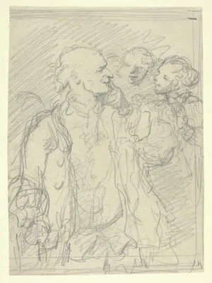 A Gentleman and Two Companions — Célestin François Nanteuil-Leboeuf