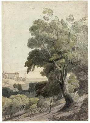 Tivoli, Showing Rome in the Distance — Francis Towne