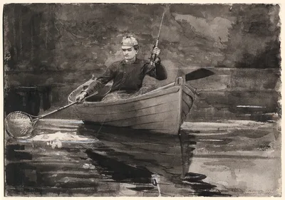 Netting the Fish — Winslow Homer