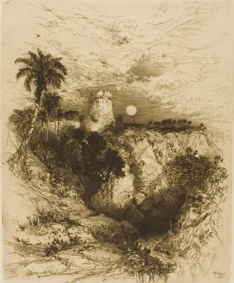 A Tower of Cortez - Mexico — Thomas Moran