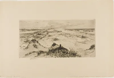 Looking Over the Sand Dunes - Easthampton — Thomas Moran