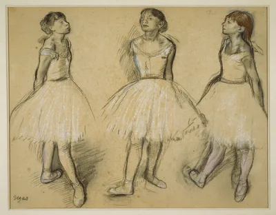 Three Studies of a Dancer in Fourth Position — Edgar Degas