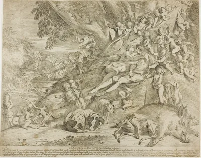 Venus and Adonis — Pietro Testa