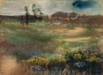 Landscape with Smokestacks — Edgar Degas