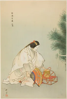 Matsukaze, from the series "One Hundred No Dramas (Nogaku hyakuban)" — Kōgyo Tsukioka