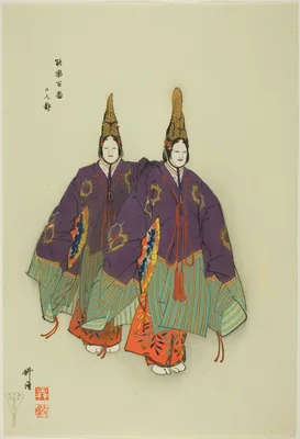 Futari Shizuka, from the series "One Hundred No Dramas (Nogaku hyakuban)" — Kōgyo Tsukioka