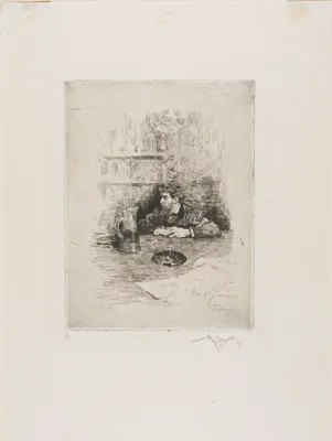 Portrait of Eduardo Zamaçois, Spanish Painter — Mariano Fortuny Marsal