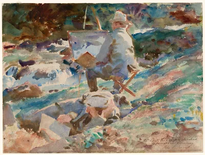 An Artist at His Easel — John Singer Sargent