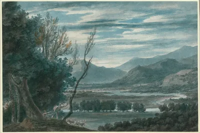 The Valley of the Eisak Near Brixen in the Tyrol — John Robert Cozens