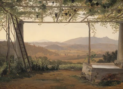 Fountain and Pergola in Italy — Ernest Christian Frederik Petzholdt