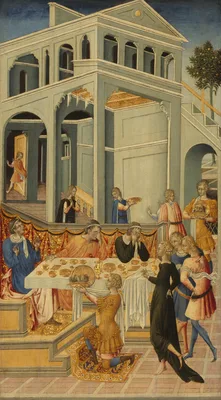The Head of Saint John the Baptist Brought before Herod — Giovanni di Paolo