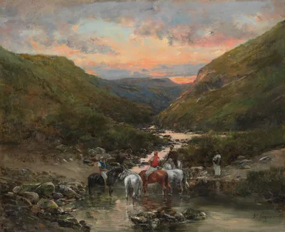 Ravine Near Biskra — Victor Huguet