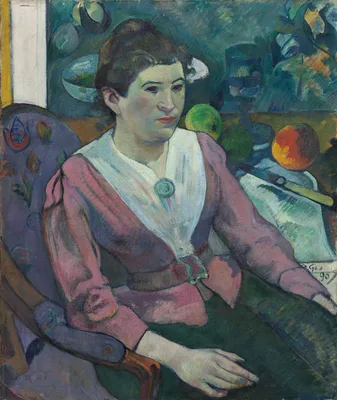 Woman in Front of a Still Life by Cezanne — Paul Gauguin