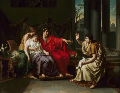 Virgil Reading the "Aeneid" to Augustus, Octavia, and Livia — Jean-Baptiste Wicar