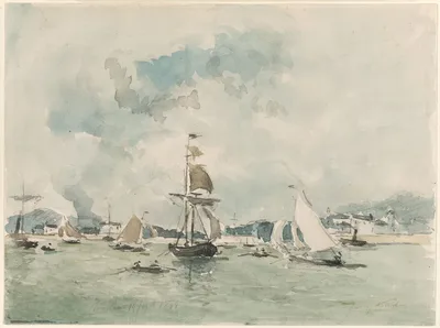 The Port of Honfleur — Johan Jongkind