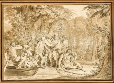 The Arrival of Jean-Jacques Rousseau to the Champs-Élysées — Jean-Michel Moreau