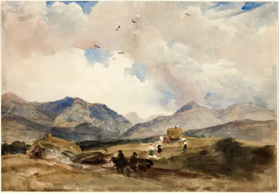 In Wales between Bangor and Capel Curig — Peter De Wint