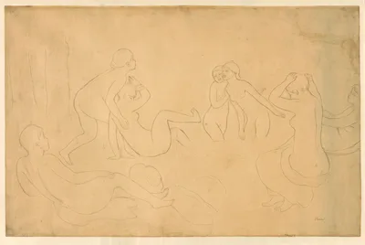 Bathers in a Forest — Pierre-Auguste Renoir