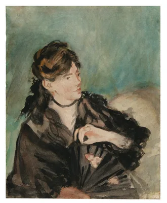 Portrait of Berthe Morisot with a Fan — Édouard Manet