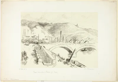 Bridge in Rouen: Pont Corneille — Camille Pissarro