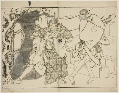 The Actors Arashi Ryuzo and Morita Kanya VIII — Sharaku