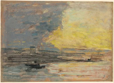 Seaside, Port of Honfleur — Eugène Louis Boudin