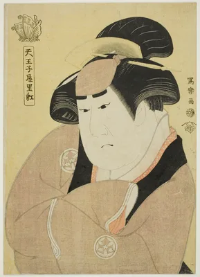 Tennojiya Riko (The actor Yamashita Kinsaku II as the maid Ebizo Okane of the Ouchiya [actually Iwate, wife of Sadato]) — Sharaku