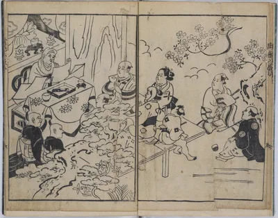 The Fanciful Eight Views in Military Love Affairs (Furyu budo iro-bakkei) — Torii Kiyonobu