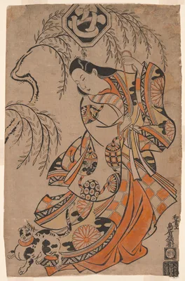 The Actor Uemura Kichisaburo as the Third Princess in the play "Wakoku Gosuiden," performed at the Morita Theater in the third month — Torii Kiyonobu II