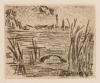 The River in the Plain, plate 4 from Le Fleuve — Édouard Manet