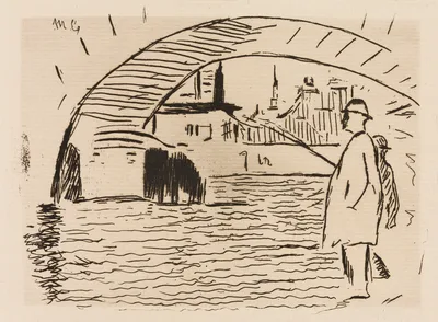 The Arch of the Bridge, plate 6 from Le Fleuve — Édouard Manet