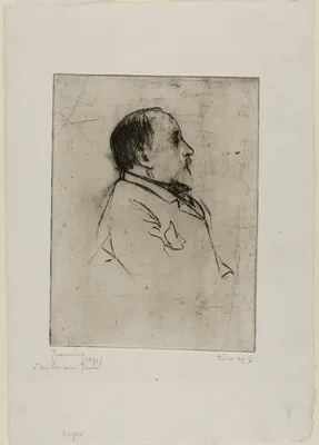 Portrait of Degas — Pierre-Georges Jeanniot