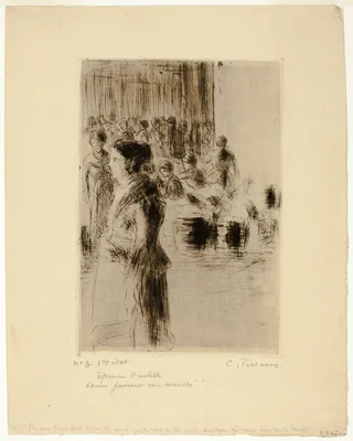 The Maid Shopping — Camille Pissarro