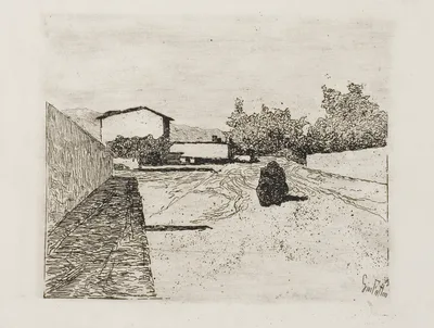 A Street — Giovanni Fattori
