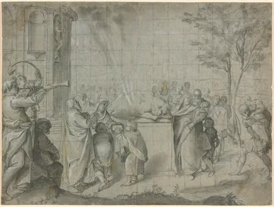 The Sacrifice of Pelias to Neptune — Agostino Carracci