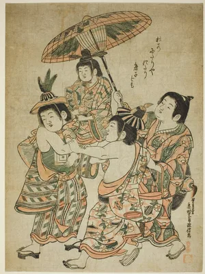 Boys Masquerading as Chinese — Okumura Masanobu