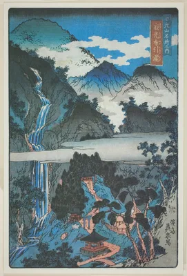 Nunobiki Falls at Jakko Shrine (Jakko Nunobiki no taki), from the series "Scenic Spots in the Mountains of Nikko (Nikkosan meisho no uchi)" — Keisai Eisen