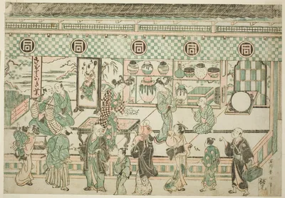 The Shop of Sanogawa Ichimatsu — Ishikawa Toyonobu