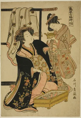 Jurojin, from the series "The Seven Gods of Good Fortune (Adesugata Shichifukujin)" — Ishikawa Toyonobu