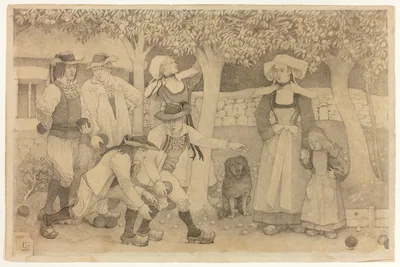 Petanque Players in Brittany — Charles Laval