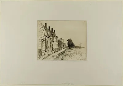 Houses Along the Canal, from Cahier de six eaux-fortes, vues de Hollande — Johan Jongkind