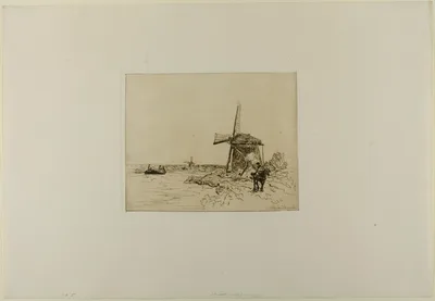 The Towpath, from Cahier de six eaux-fortes, vues de Hollande — Johan Jongkind