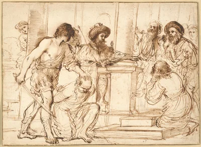 Damon and Pythias — Guercino