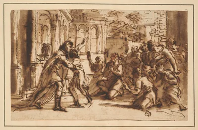 Joseph Greeting his Brothers — Pier Francesco Mola