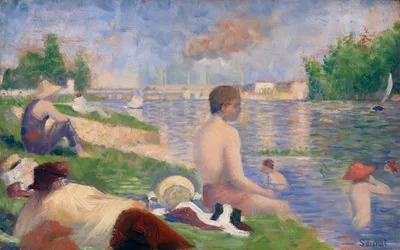 Final Study for "Bathers at Asnières" — Georges Seurat