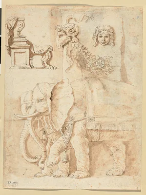 Studies after Andrea Mantegna, Giulio Romano, and the Antique — Niccolo Pussino