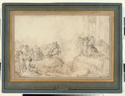 Marcus Curtius Leaping into the Chasm — Giovanni Paolo Panini