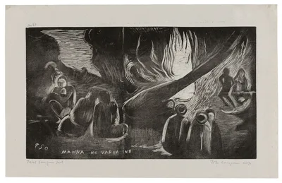 Mahna no varua ino (The Devil Speaks), from the Noa Noa Suite — Paul Gauguin